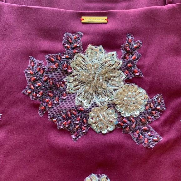 Lace and feather-embellished top - Picture 5 of 5